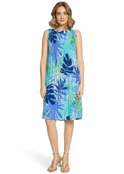 Ärmelloses Plisseekleid in A-Linie