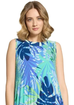 Ärmelloses Plisseekleid in A-Linie