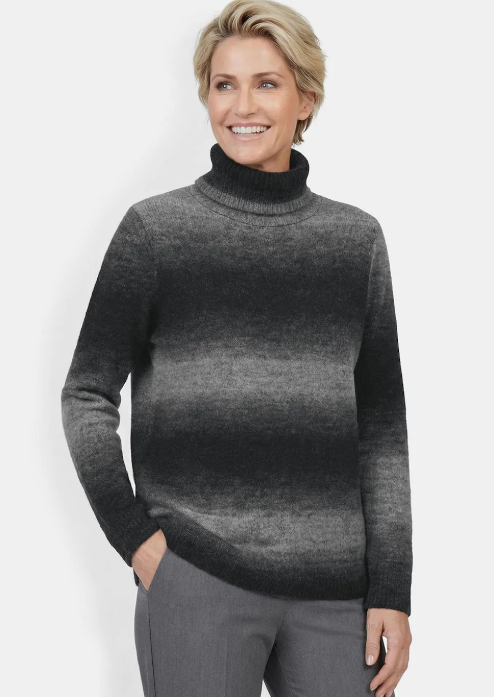 Rolkragenpullover mit Schurwolle