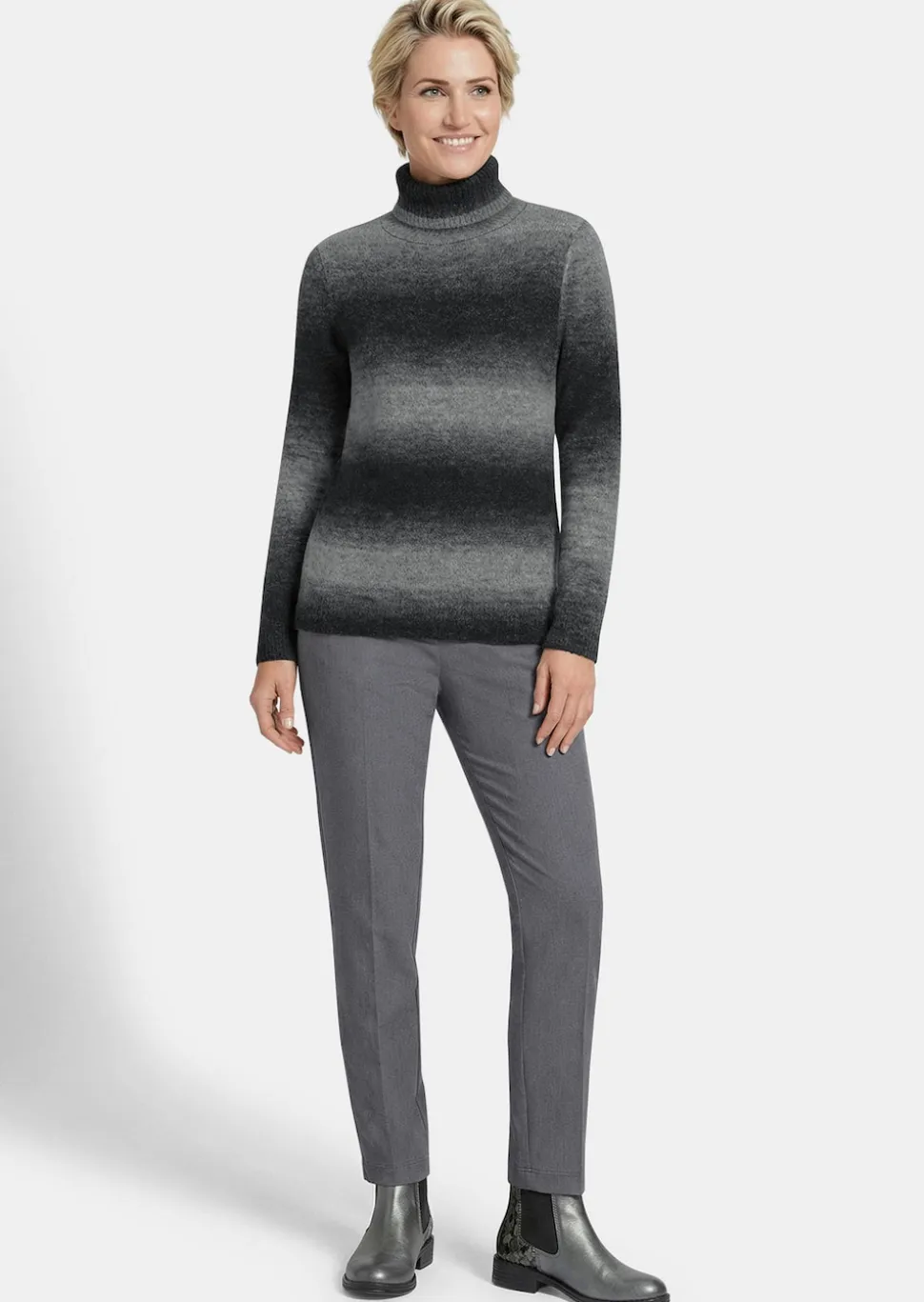 Rolkragenpullover mit Schurwolle