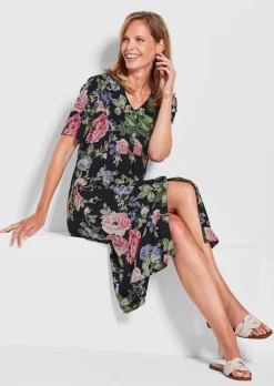 Romantisches Kleid mit floralem Alloverdruck