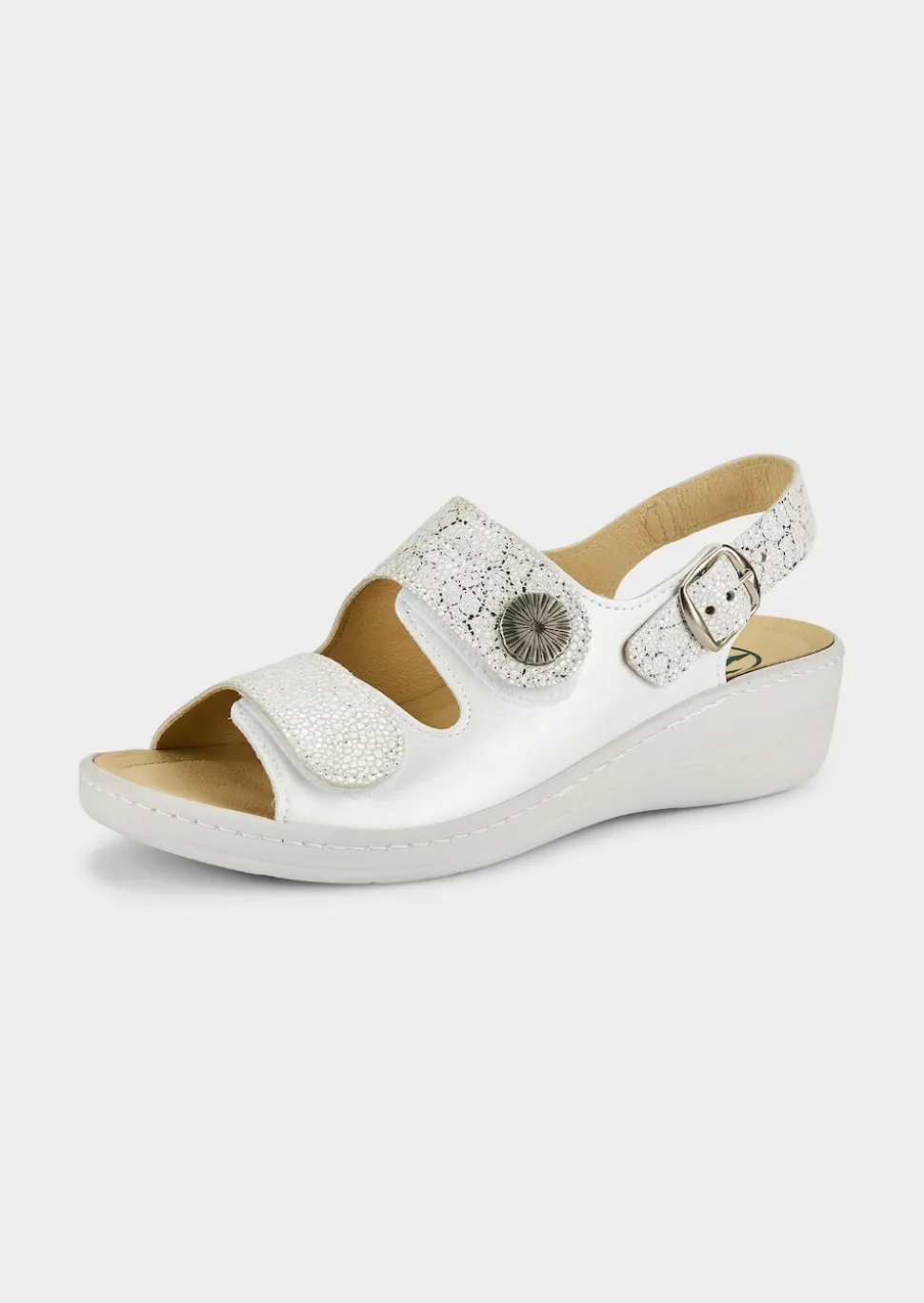 Sandalen aus Leder mit Kork-Wechselfußbett