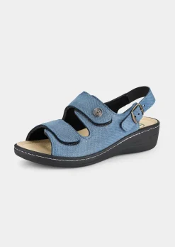 Sandalen aus Leder mit Naturkork-Fußbett