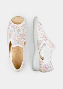 Sandalen mit Blumenprint