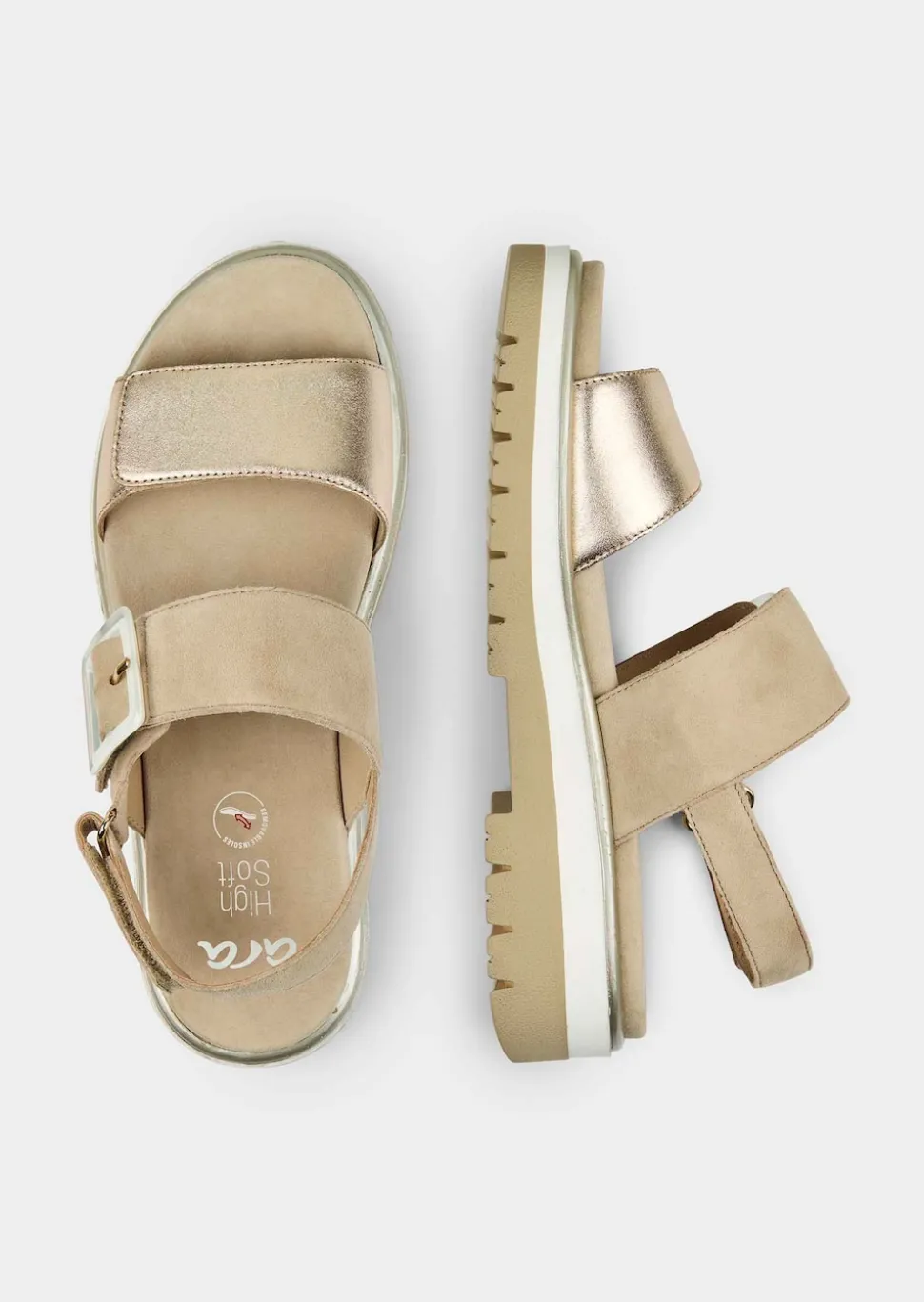 Sandalen mit dekorativer Zierschließe