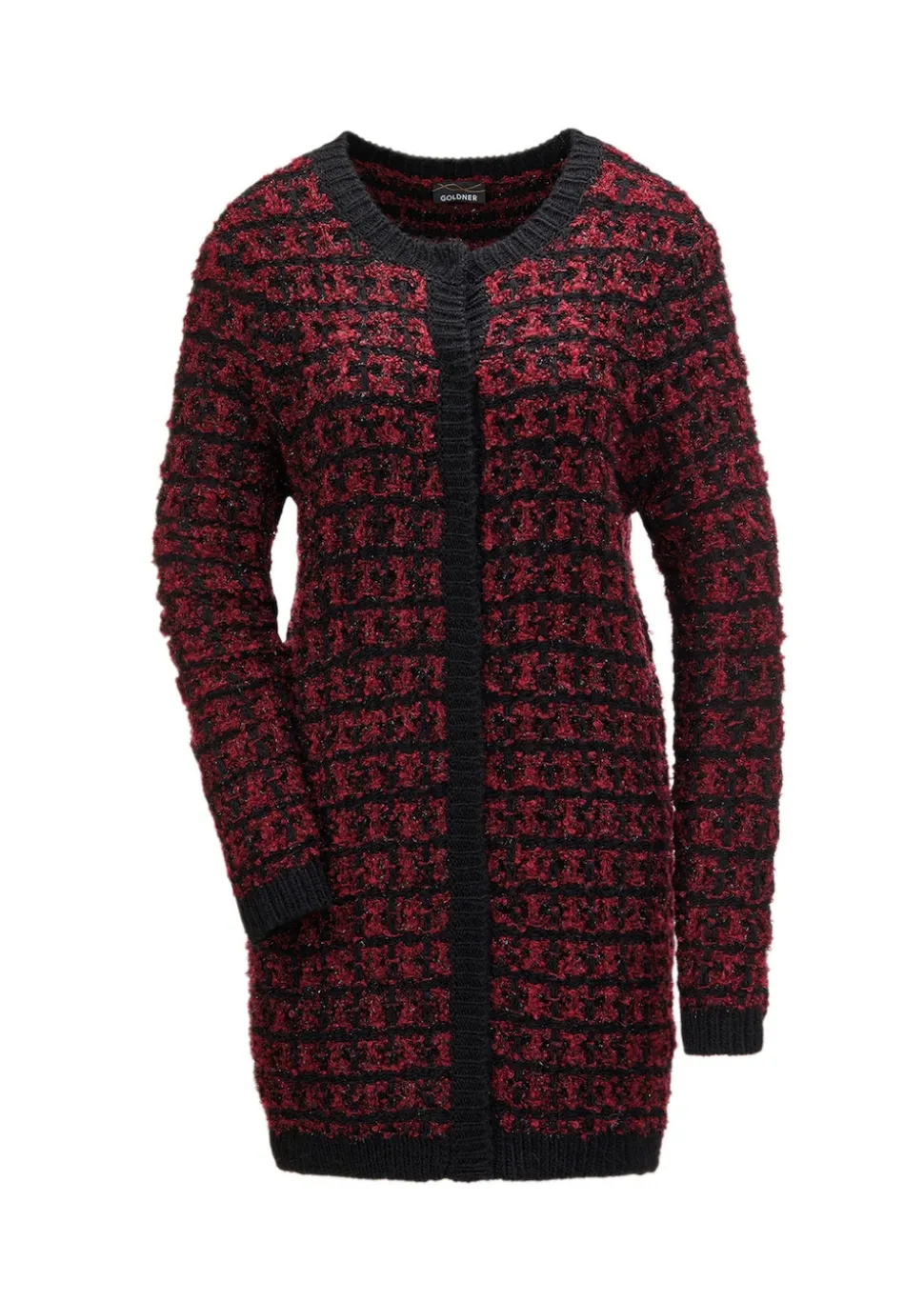 Schicker Strickcardigan mit Glanzgarnen