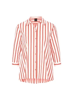 Schlichte Baumwoll-Bluse mit 3/4-Arm