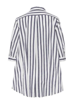 Schlichte Baumwoll-Bluse mit 3/4-Arm