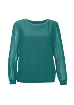 Schlupfbluse aus luftigem Chiffon