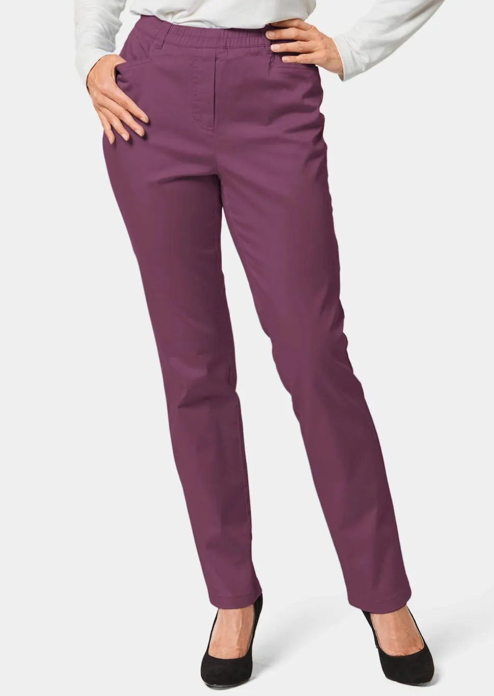 Schlupfhose LOUISA aus Baumwoll-Satin
