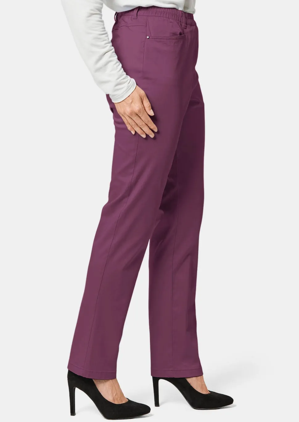 Schlupfhose LOUISA aus Baumwoll-Satin