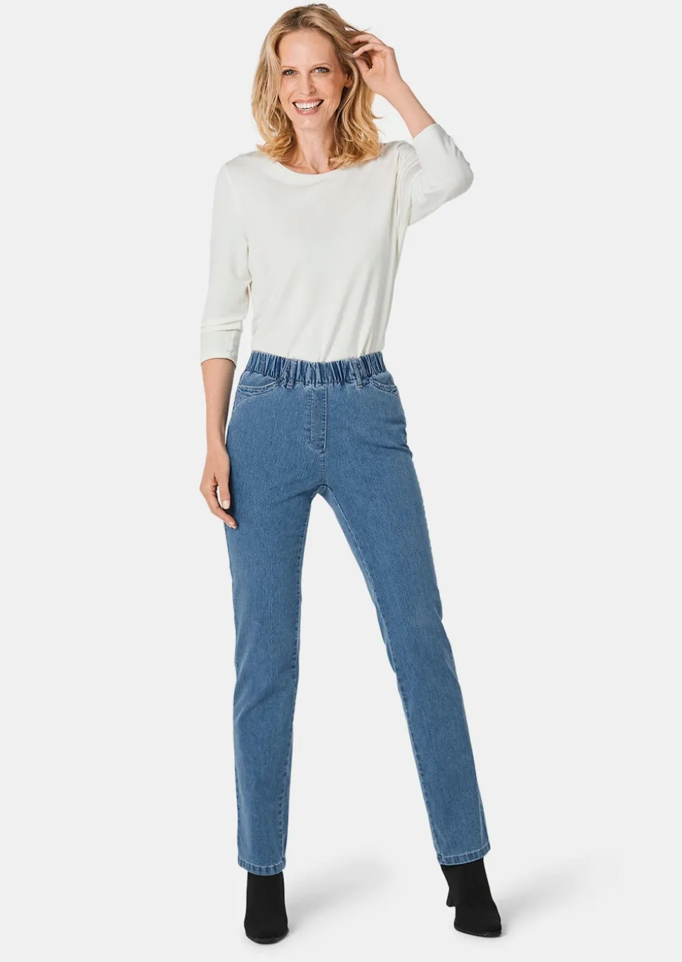 Schlupfjeans CARLA mit Glitzersteinen