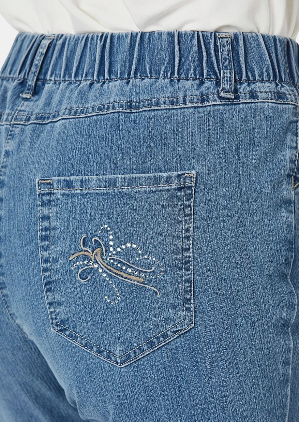 Schlupfjeans CARLA mit Glitzersteinen