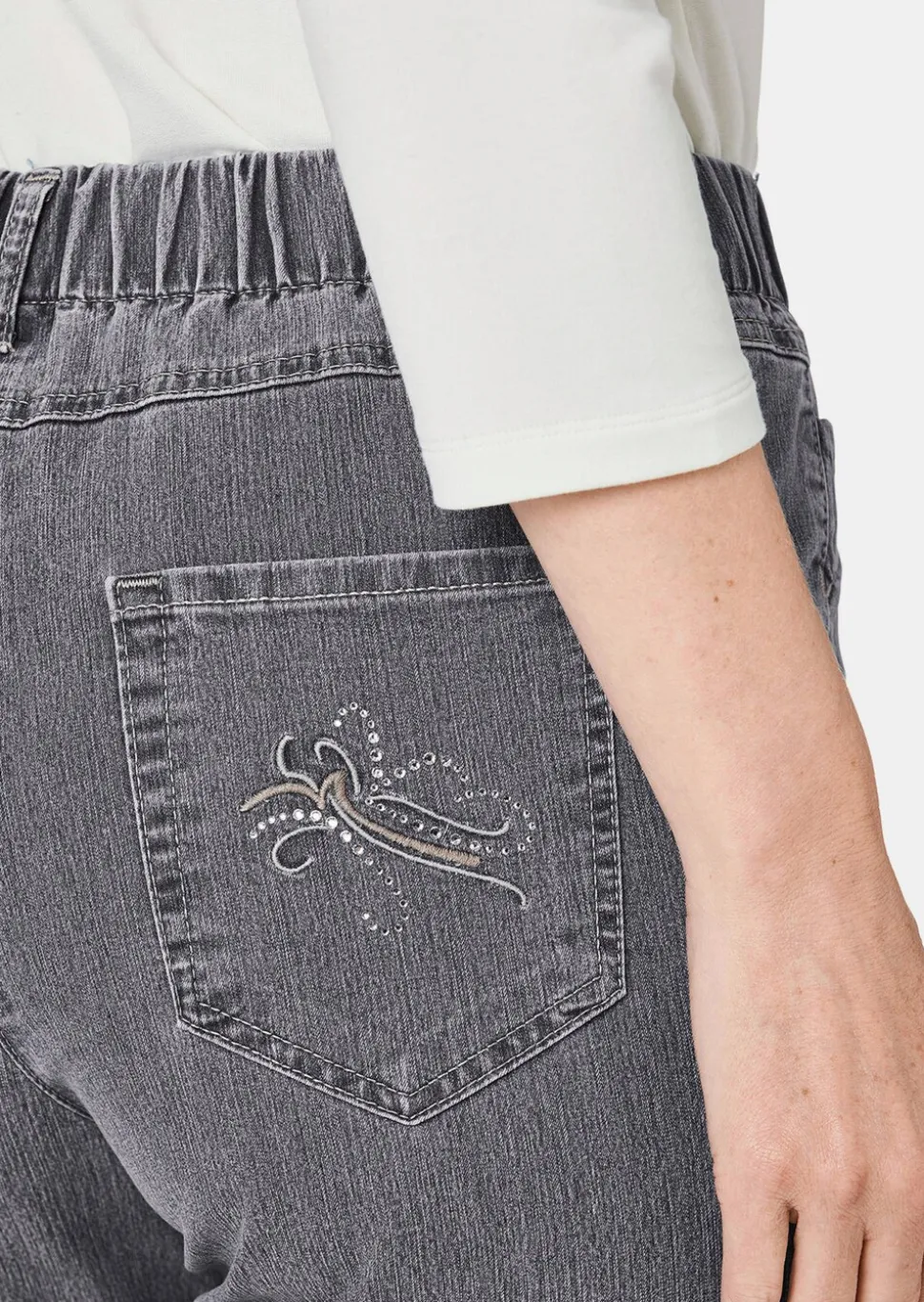 Schlupfjeans CARLA mit Glitzersteinen