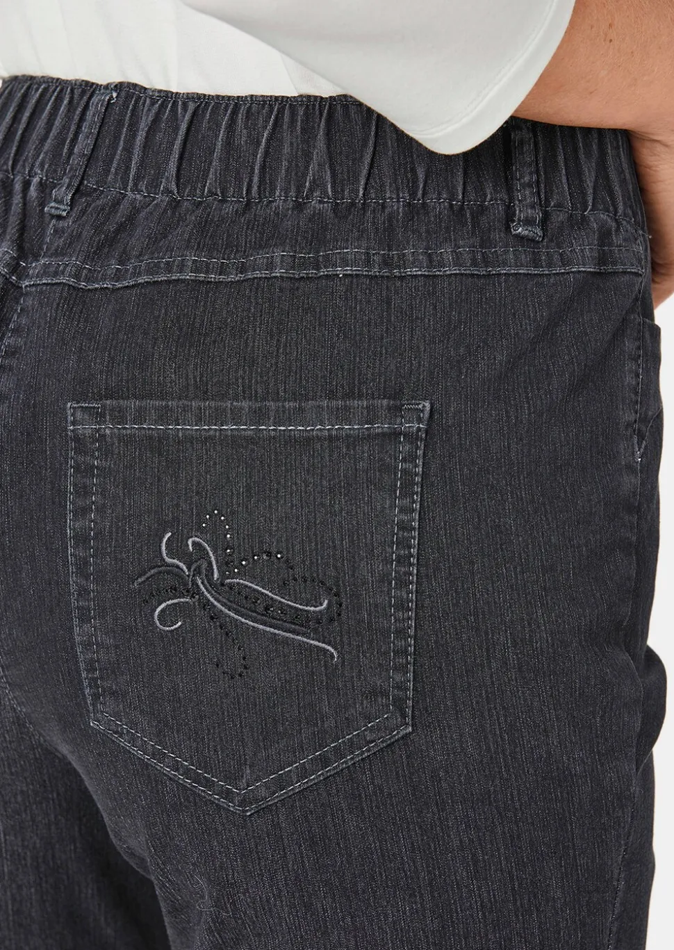 Schlupfjeans CARLA mit Glitzersteinen