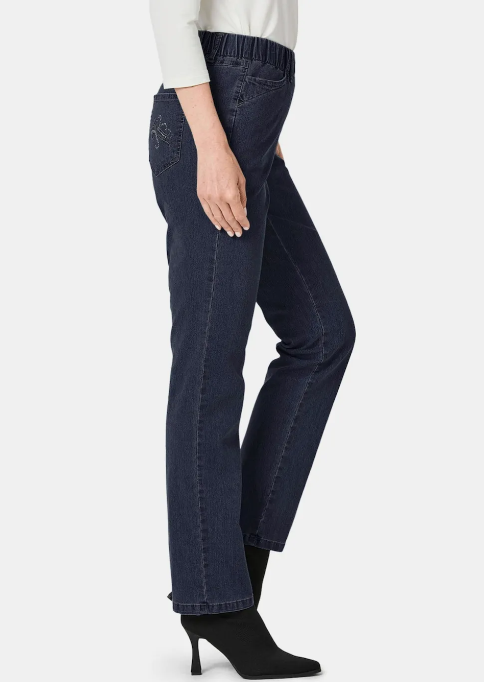 Schlupfjeans CARLA mit Glitzersteinen
