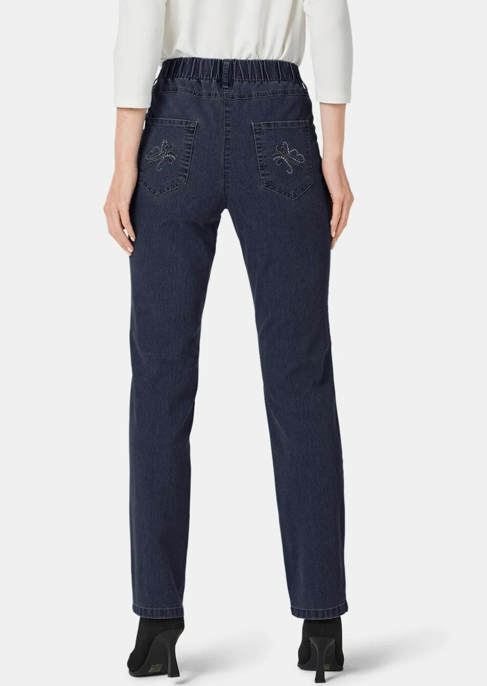 Schlupfjeans CARLA mit Glitzersteinen