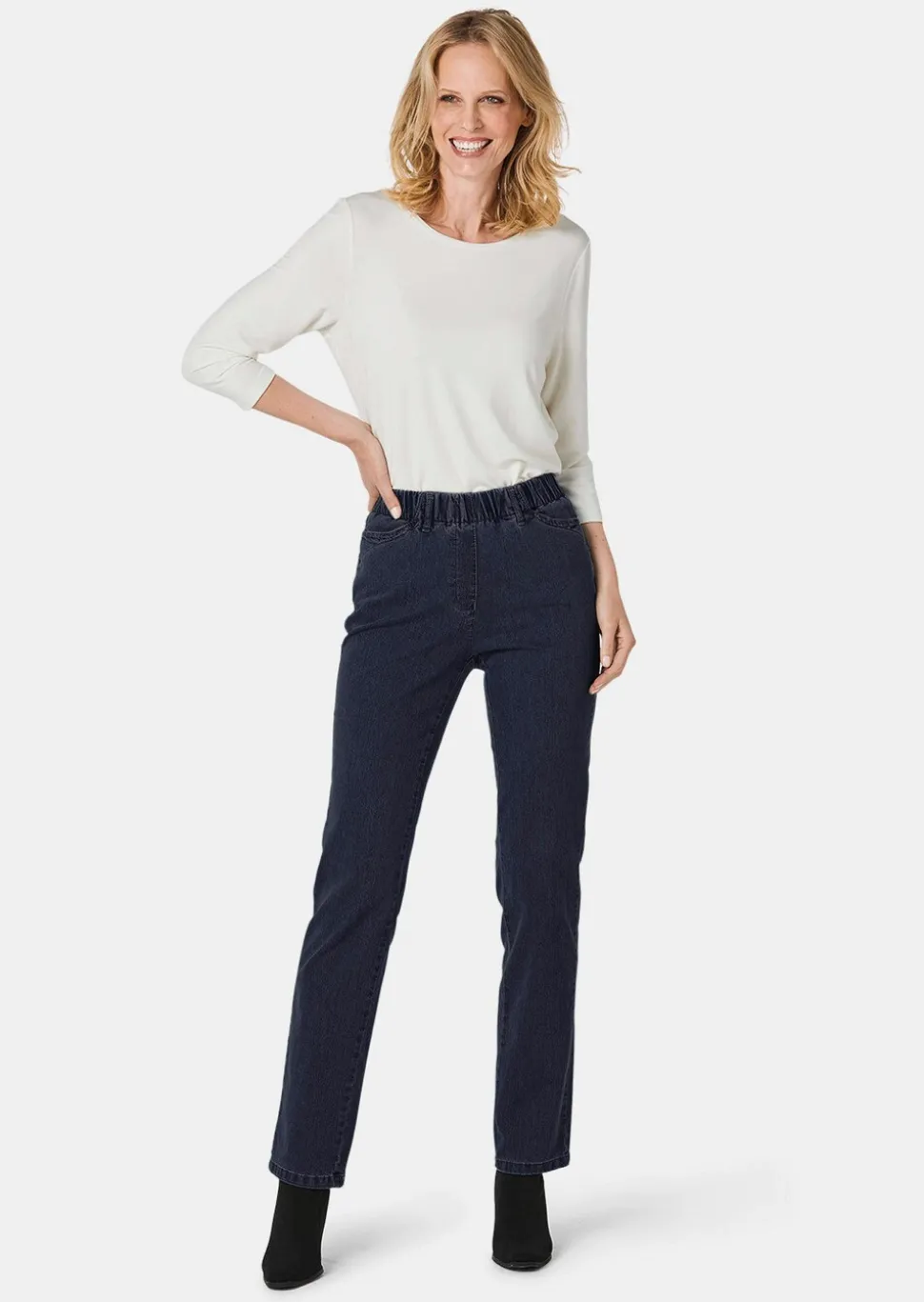 Schlupfjeans CARLA mit Glitzersteinen