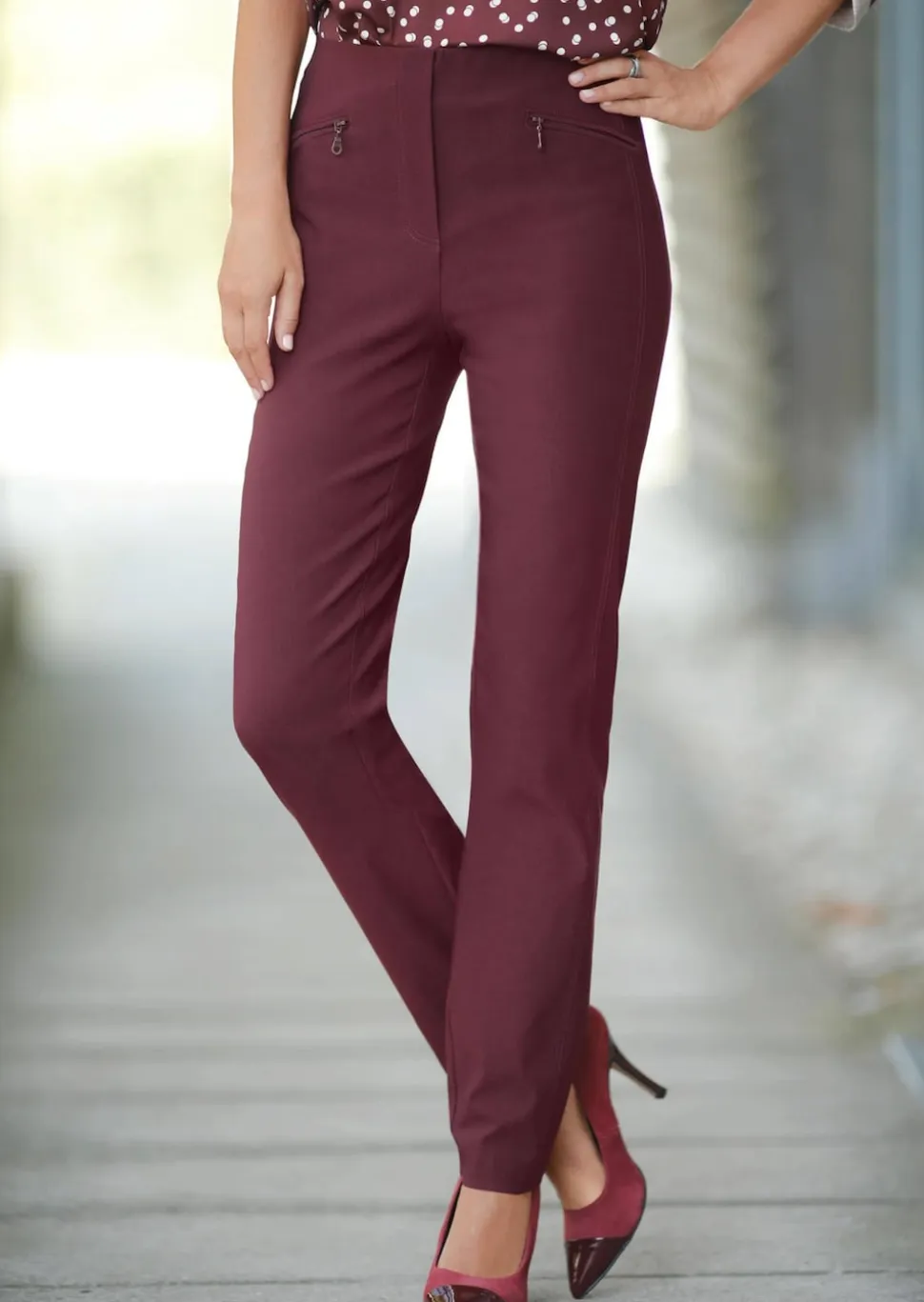 Schmale Bengalinhose LOUISA innen angeraut