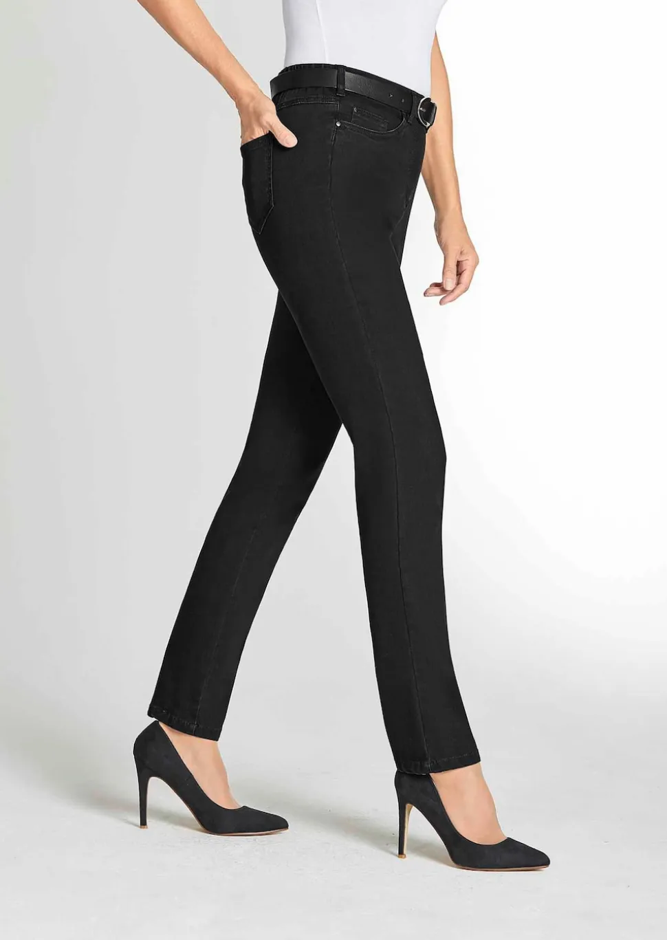 Schmale High-Stretch-Jeans LOUISA