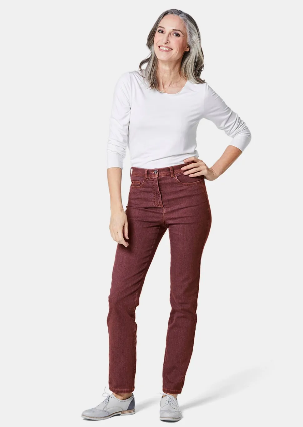 Schmale High-Stretch-Jeans LOUISA
