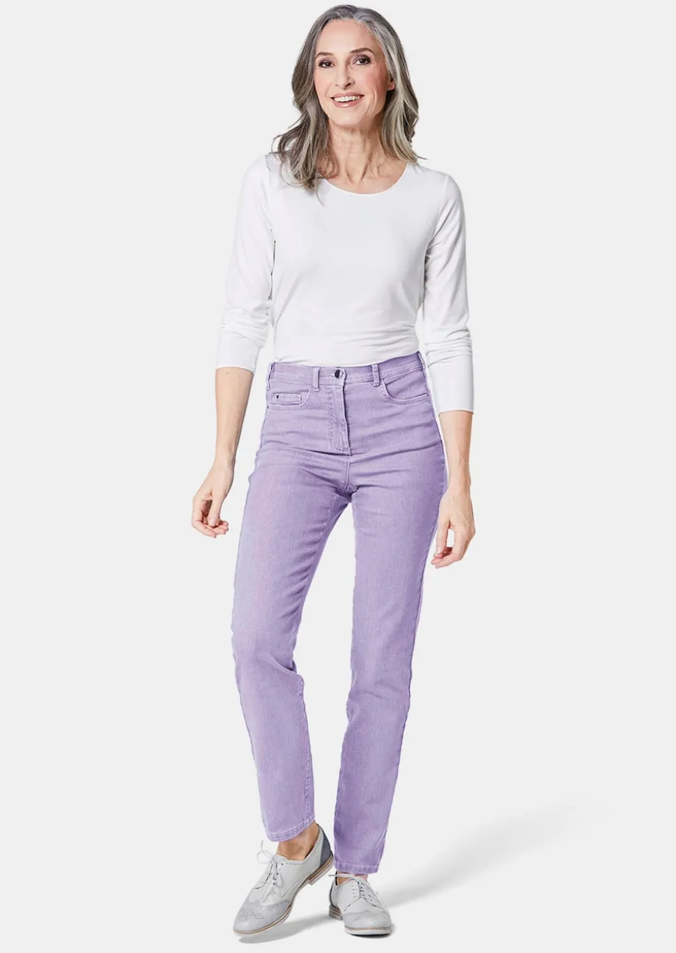 Schmale High-Stretch-Jeans LOUISA