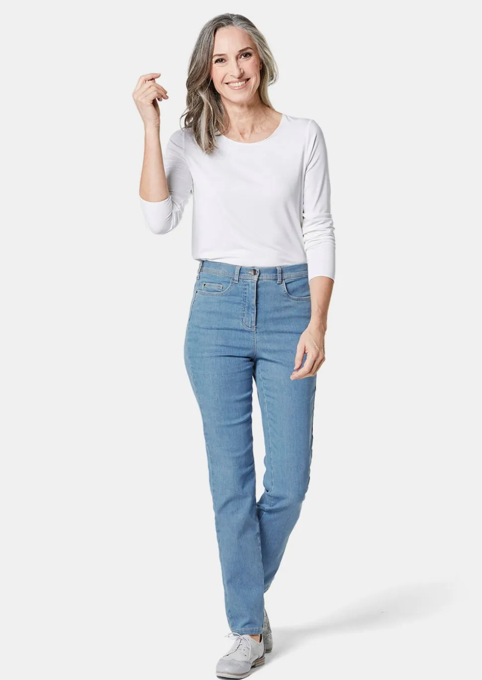 Schmale High-Stretch-Jeans LOUISA