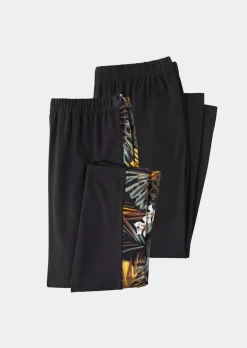 Seidig glänzende Leggings im Doppelpack
