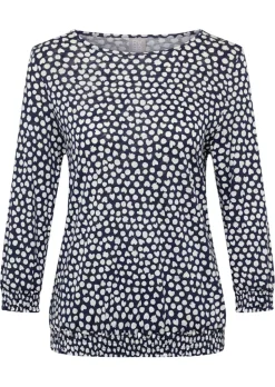 Shirt aus Flammengarn mit Smokbündchen