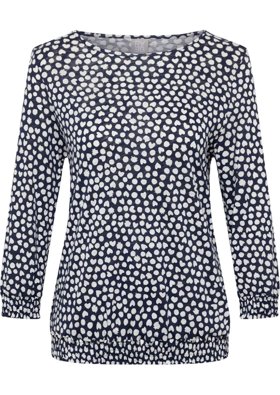 Shirt aus Flammengarn mit Smokbündchen