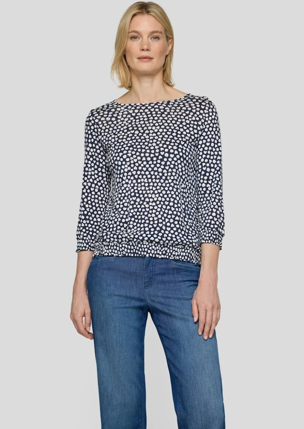 Shirt aus Flammengarn mit Smokbündchen