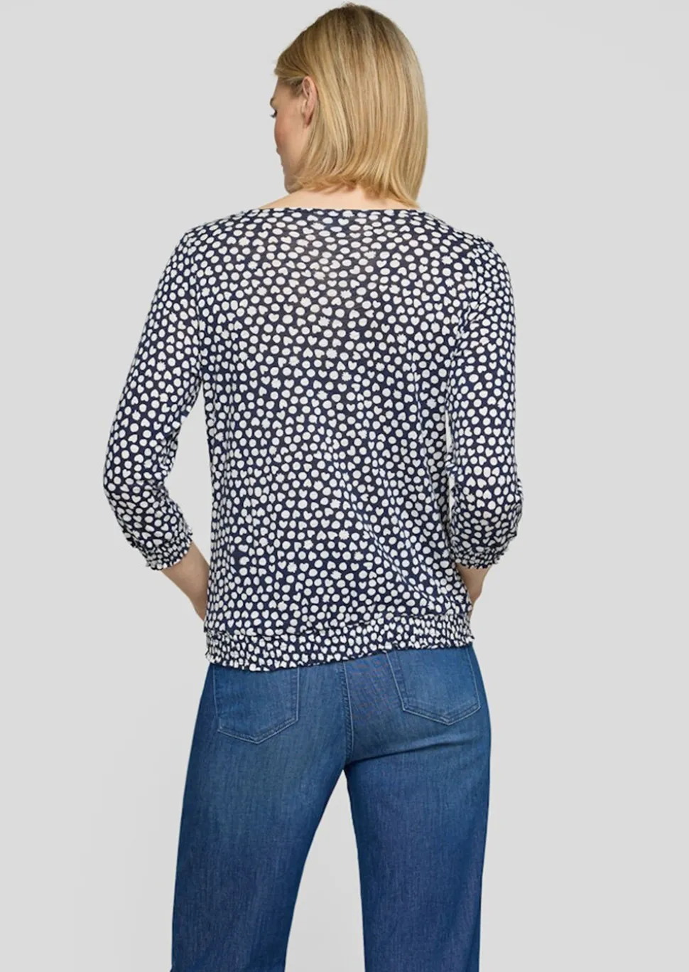 Shirt aus Flammengarn mit Smokbündchen