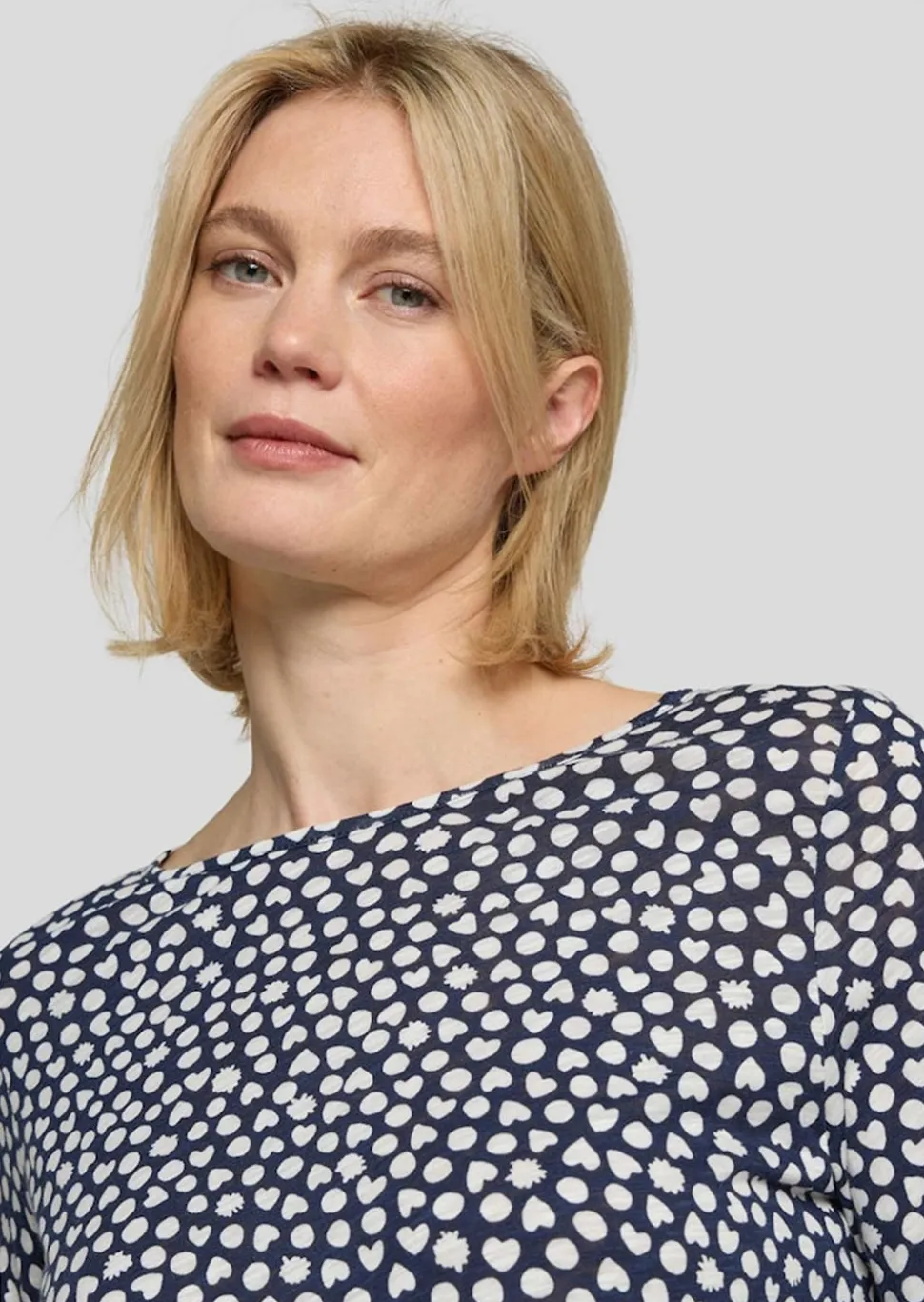 Shirt aus Flammengarn mit Smokbündchen