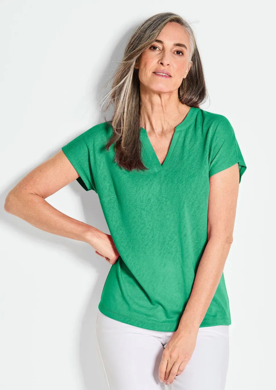 Shirt aus luftigem Viskosejersey