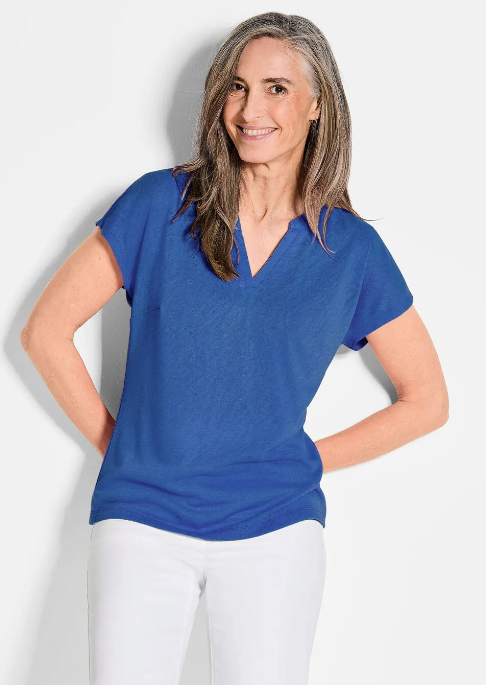 Shirt aus luftigem Viskosejersey