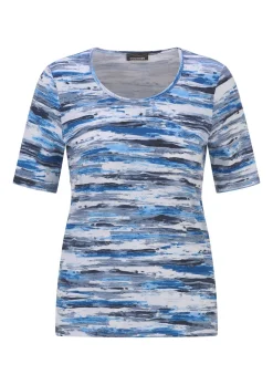 Shirt aus softem Baumwolljersey mit Aquarell-Druck