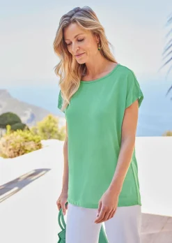 Shirt in Leinenoptik