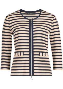 Shirtjacke aus Baumwoll-Feinripp