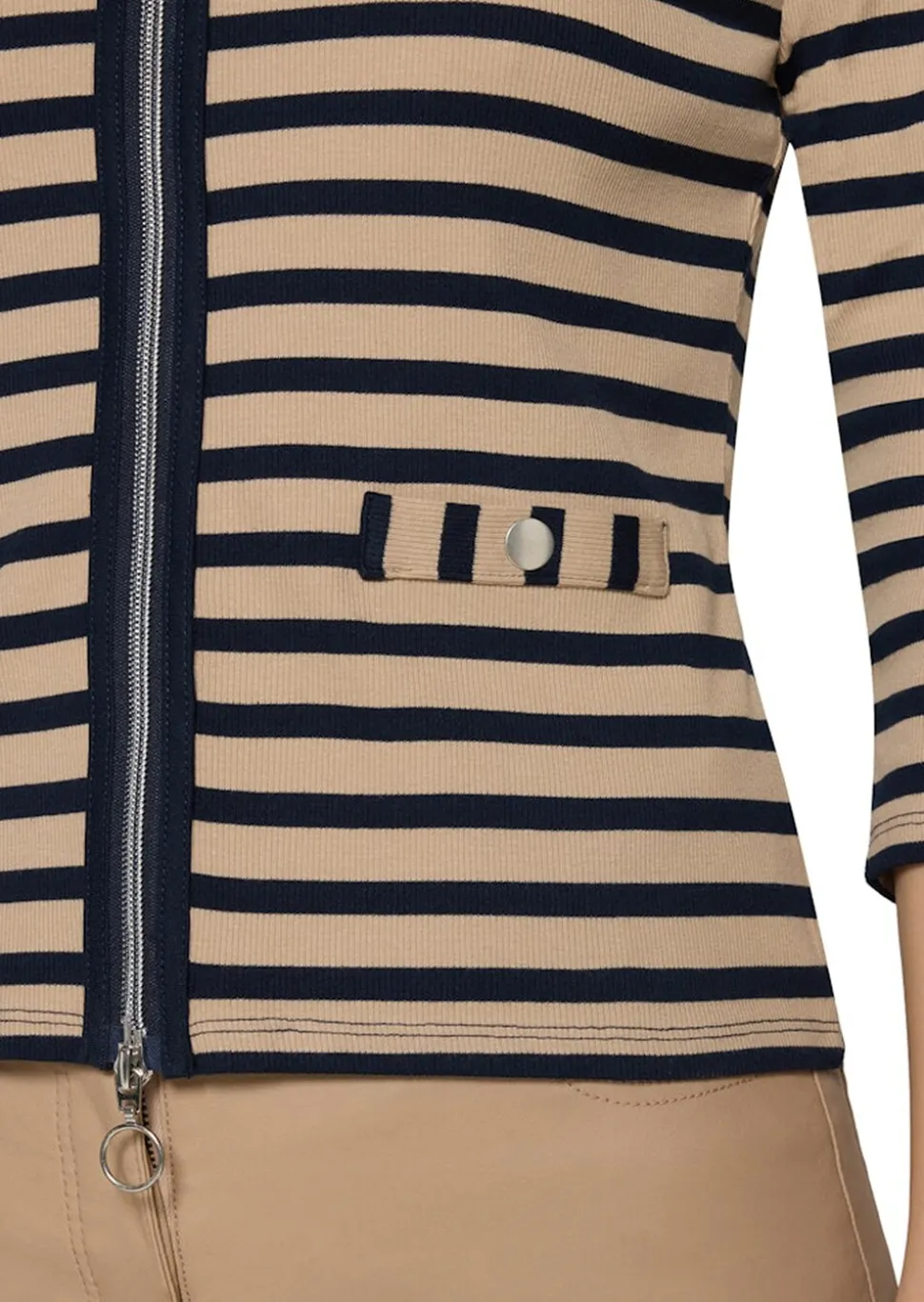 Shirtjacke aus Baumwoll-Feinripp