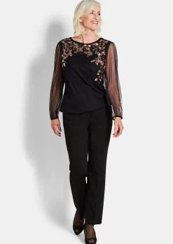 Shirt mit aufwendiger Paillettenstickerei