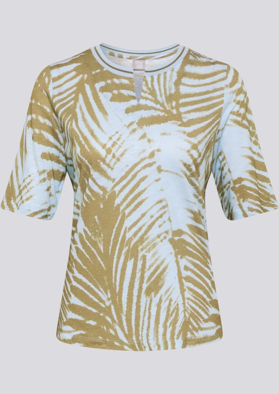 Shirt mit Blätterprint aus Flammengarn