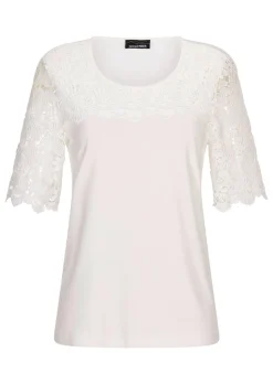 Shirt mit effektvoller Spitze