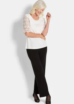 Shirt mit effektvoller Spitze