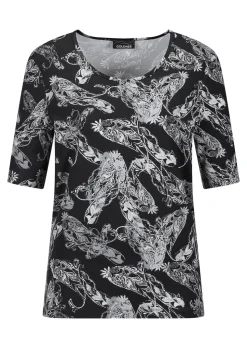 Shirt mit floralen Ornamenten