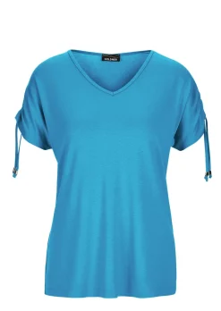 Shirt mit gerafften Ärmeln
