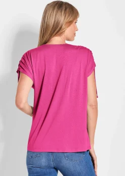 Shirt mit gerafften Ärmeln