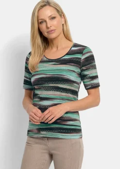Shirt mit künstlerischem Streifenmuster