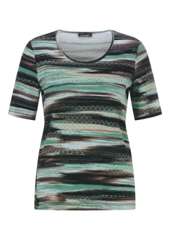 Shirt mit künstlerischem Streifenmuster