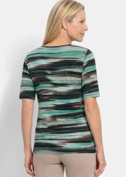 Shirt mit künstlerischem Streifenmuster