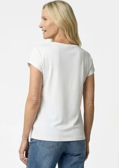 Shirt mit Spitze aus Baumwolle und Jersey